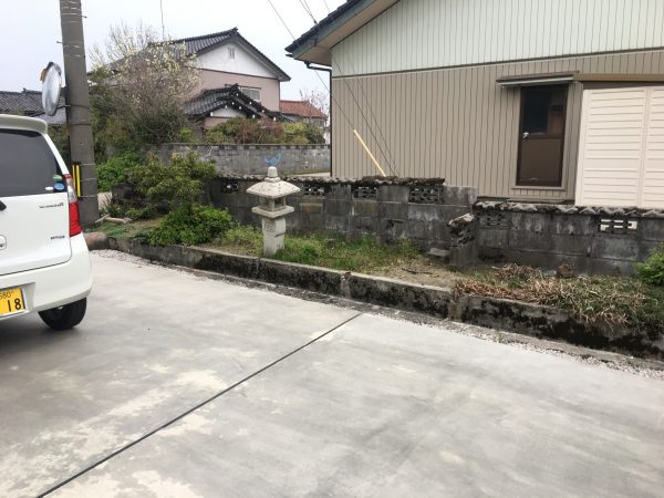 古いブロック塀を取り壊し 化粧ブロック 目隠しフェンスで一新 北国増改センター